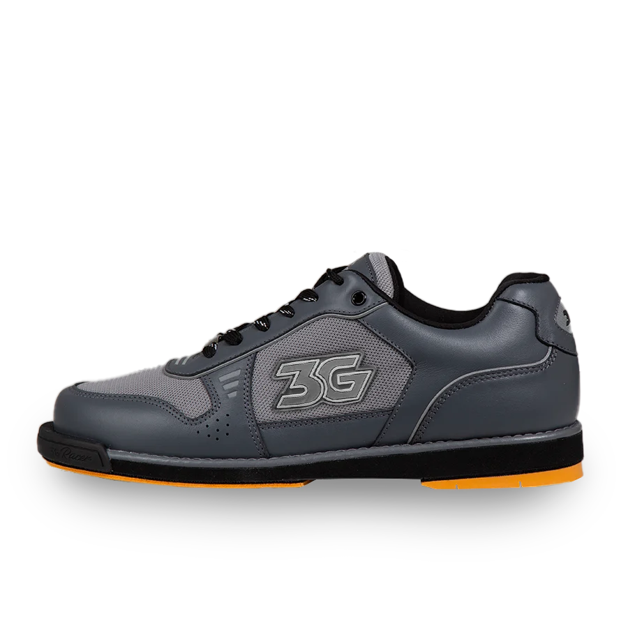3g mens mesh racer grey right hand bowling shoes 3G Mesh Racer Bowling Shoes Grey Right Hand with breathable mesh upper and interchangeable slide sole