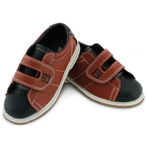 Brunswick Hybrid Velcro Rental Style Youth Bowling Shoes with leather uppers and hook-and-loop closure youth bowling shoes